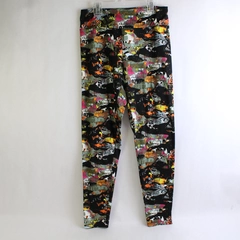 Eye Candy Women's Black Graphic Leggings Plus Size 1X