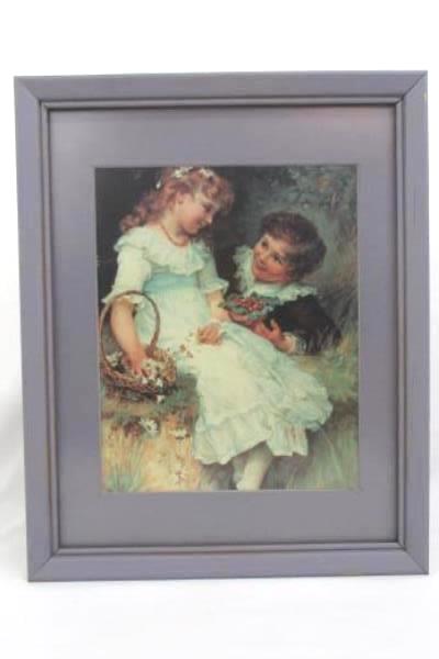 Framed Portal Publication Lithograph Copyright 1995 Wooden Frame 15.5"