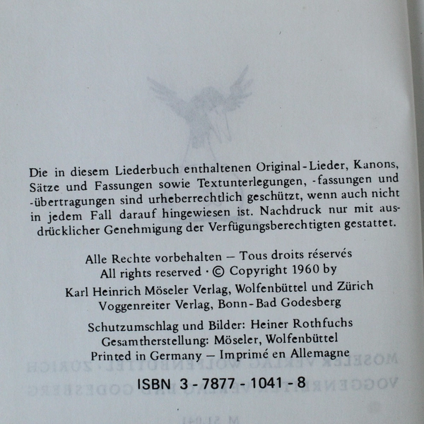 German Humorous Songbook "Der große Kilometerstein" by Gustav Schulten 1960