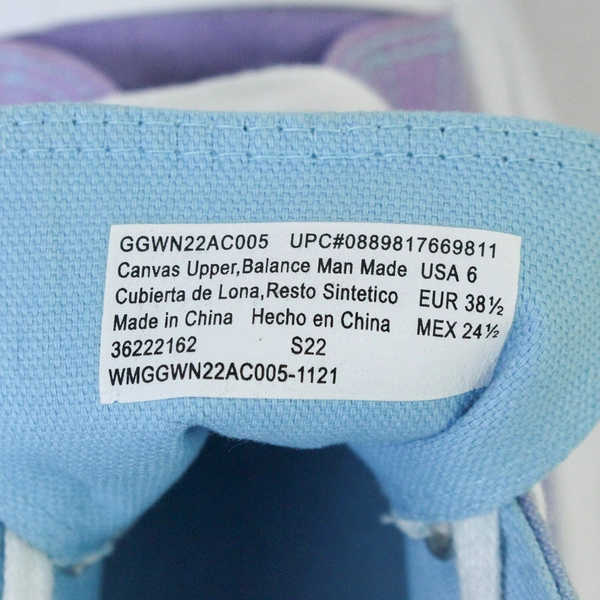 Wonder Nation Women's Size 6 Blue Purple Ombre Sneakers with Memory Foam
