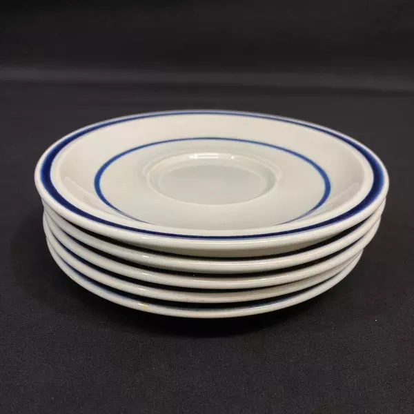 Lot of 5 Acsons Fantasia 1009 Stoneware Saucers 6.25 Inch
