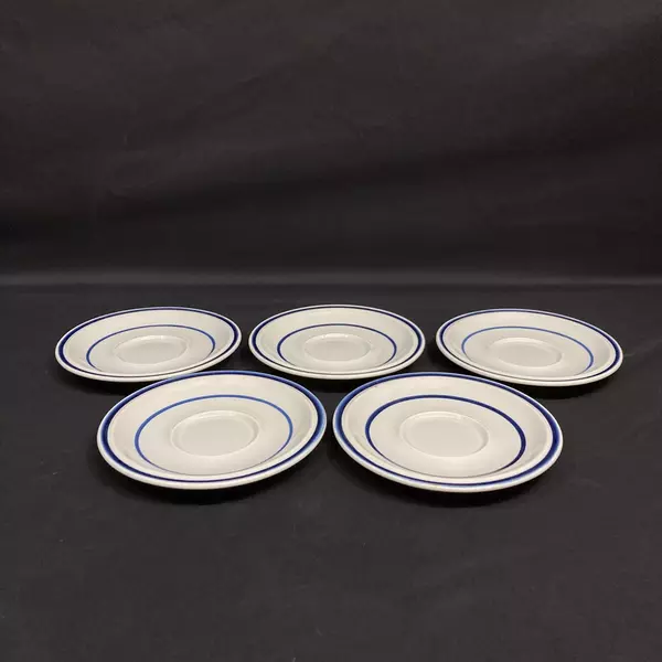 Lot of 5 Acsons Fantasia 1009 Stoneware Saucers 6.25 Inch