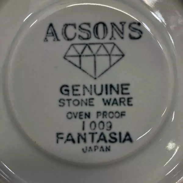 Lot of 5 Acsons Fantasia 1009 Stoneware Saucers 6.25 Inch