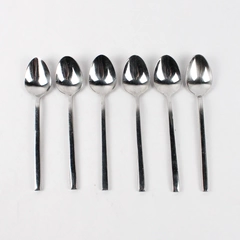 Lot of 6 Cambridge Place Oval Spoons, Chop-Conversation 18/10 Stainless Steel