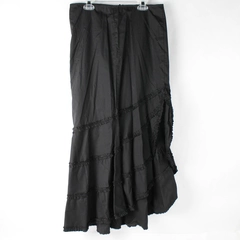 Polli Says Solid Black Tiered High Low Skirt Women's Size 6