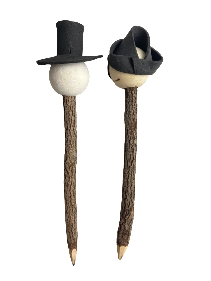 Lot of 2 Crazy Head Pencils Little Knitmares Pirate Groom Top Hat Bark