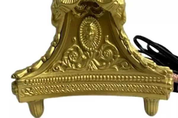 Vintage Antiqued Style Bronze Toned Church Candelabra Lamp Tested Works No Shade