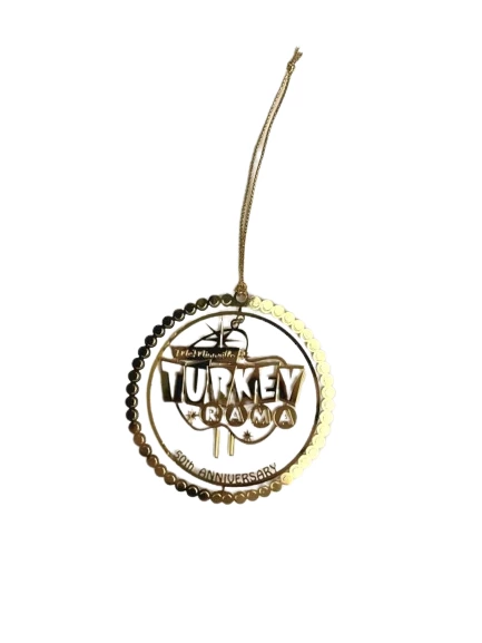 Turkey Rama McMinnville OR 50th Anniversary Brass Ornament Nation's Treasures