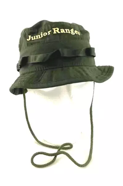 Promoco Bucket Hat Junior Ranger Kids Unisex Size 6 7/8 Khaki Green String Tie