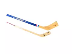 Lot of 2 Wooden Hockey Sticks Souvenir Canada and Victoria Maple Leaf Flag