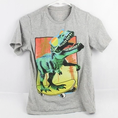 Wonder Nation Skateboarding T-Rex Dinosaur Graphic T-Shirt Boys' Size L 10-12