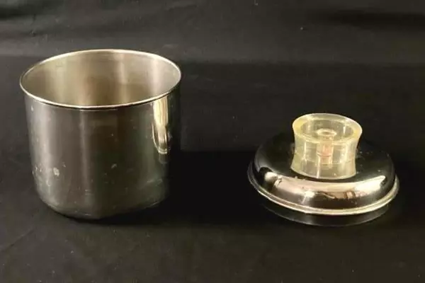 Vintage Revere Ware Stainless Steel Canister Container With Lid And Handle