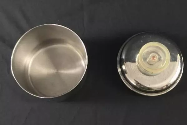 Vintage Revere Ware Stainless Steel Canister Container With Lid And Handle