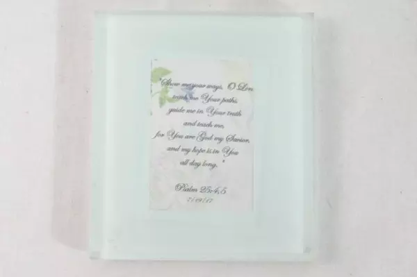 Set of 4 Merch Source LLC Frosted Thick Glass Coaster Window With Holder