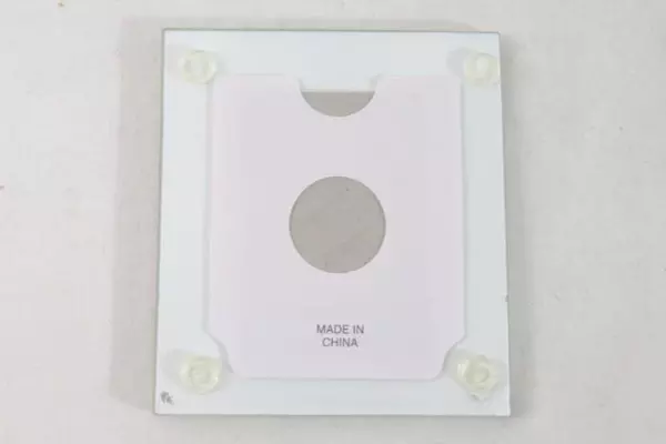 Set of 4 Merch Source LLC Frosted Thick Glass Coaster Window With Holder