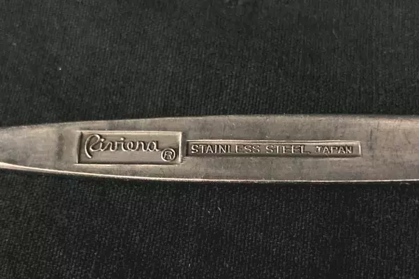 Set of 4 Riviera Stainless Steel Teaspoons Livorno Pattern Japan