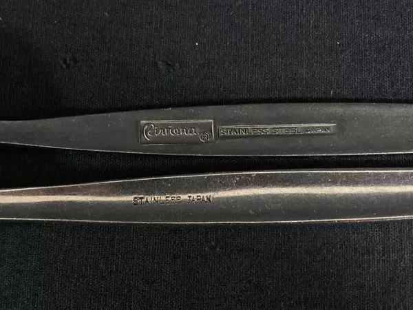 Set of 5 Riviera Stainless Steel Dinner Forks Livorno Pattern Japan