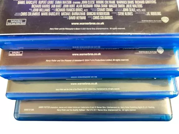 Harry Potter UK Blu Ray DVD Complete Set 7 Movies 10 Discs Watson Radcliffe