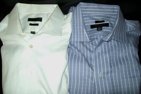 Lot of 2 Pronto Uomo and Calvin Klein Men's Button Up Long Sleeve Shirts XL