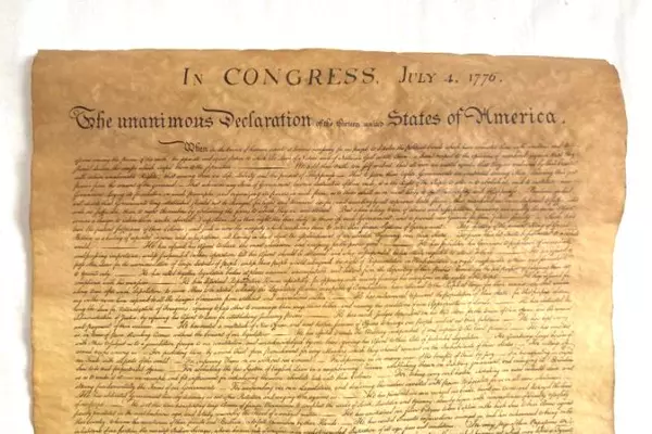 Mutual Life Insurance John Hancock Presented Declaration of Independence Texture