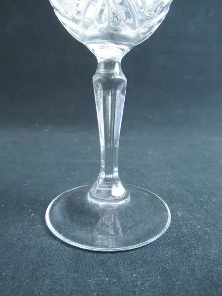 Fan Diamond Crystal Wine Glass Stemware Six Inches Tall