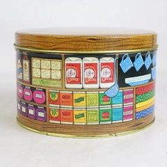 Vintage Hallmark General Grocery Store Tin Set 4" Tall Kitchen Storage Decor