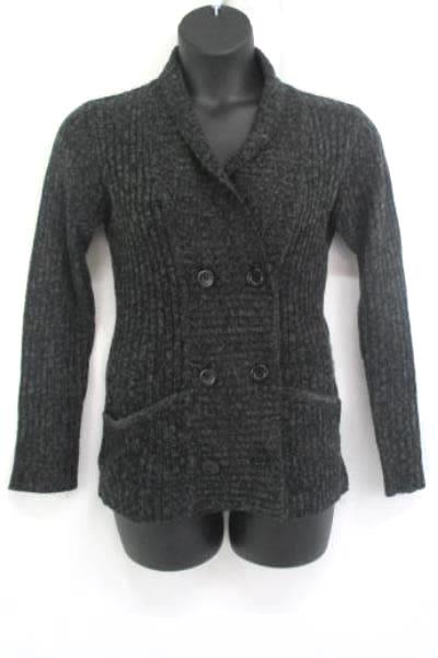Women's Carol Rose Knit Sweater Cardigan Gray W/ Pockets Size Medium