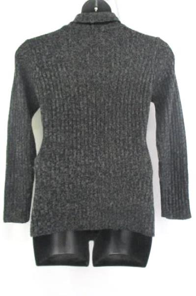 Women's Carol Rose Knit Sweater Cardigan Gray W/ Pockets Size Medium