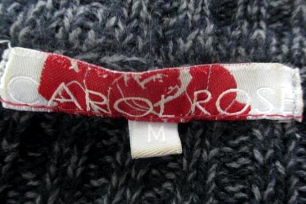 Women's Carol Rose Knit Sweater Cardigan Gray W/ Pockets Size Medium