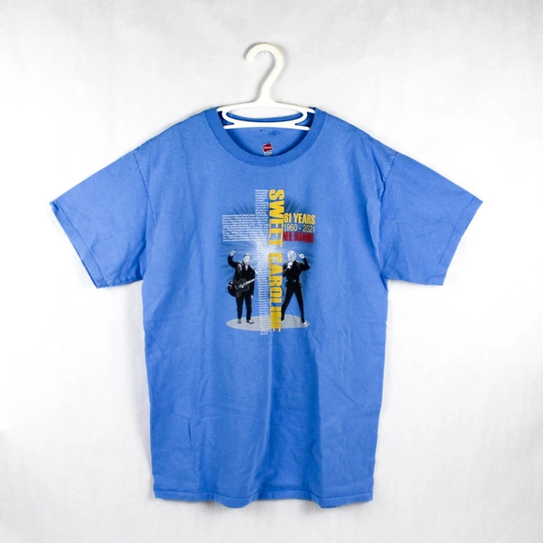 Hanes Neil Diamond 61 Years Graphic T-shirt Light Blue Size M Vintage