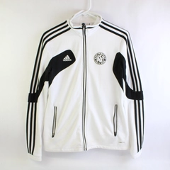 Adidas Unisex Small White Black Zip Up Jogger Activewear Jacket