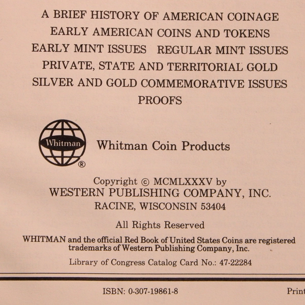A Guidebook of United States Coins by R.S. Yeoman 39th Edition 1986 HC