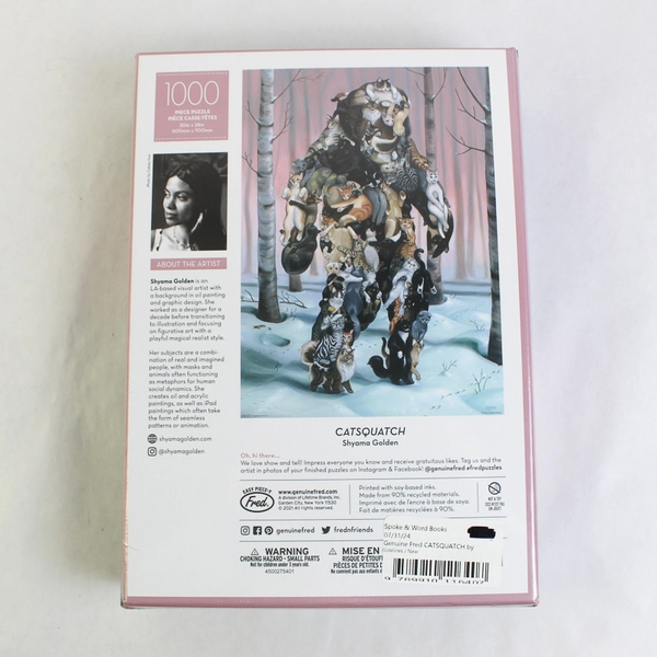 Fred Catsquatch 20 x 28 Inch 1000 Piece Jigsaw Puzzle By Shyama Golden