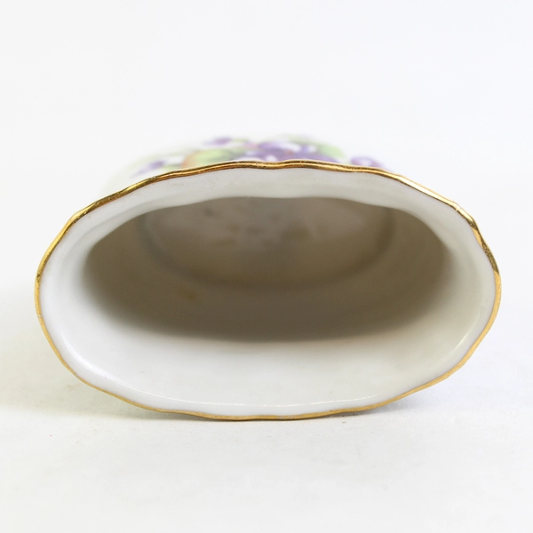 Vintage Royal Heidelberg China Miniature Violets Vase 2.5 Inch