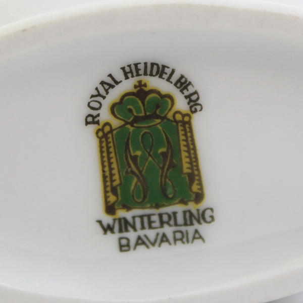 Vintage Royal Heidelberg China Miniature Violets Vase 2.5 Inch