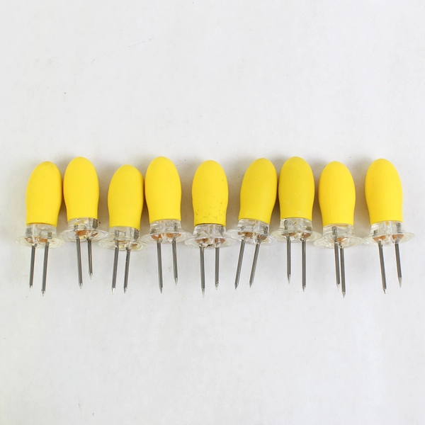 Lot of 9 Rubber And Plastic Yellow Corn On The Cob Holders