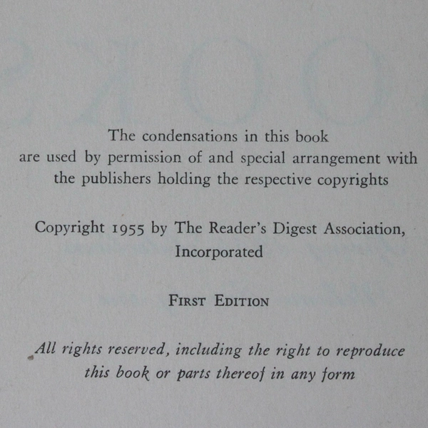 Vintage Lot of 2 Reader's Digest Condensed Books Winter Spring 1955 Hardcover