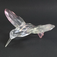 Clear Acrylic 3 Dimensional Hummingbird Suncatcher 3" Tall