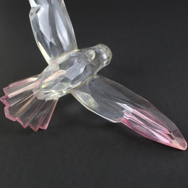 Clear Acrylic 3 Dimensional Hummingbird Suncatcher 3" Tall