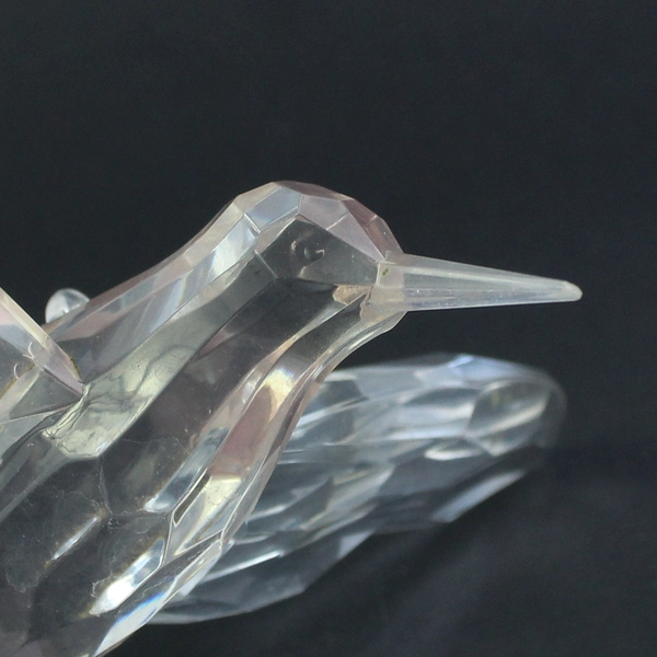 Clear Acrylic 3 Dimensional Hummingbird Suncatcher 3" Tall