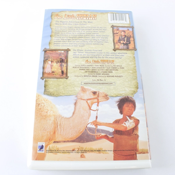One Little Indian Clamshell VHS Disney 2002 Starring James Garner