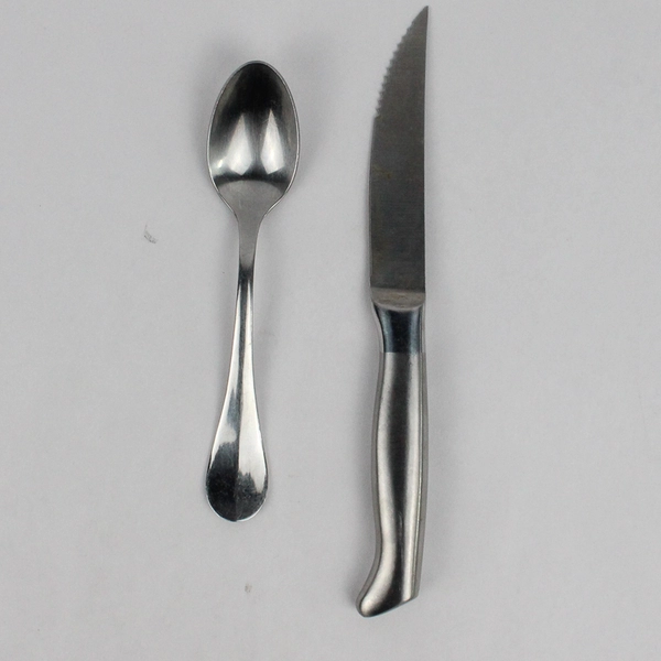 Food Network Stainless Steel Flatware Lot of 2 Pieces Knife and Spoon