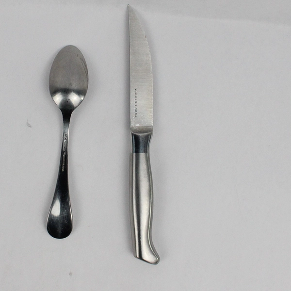 Food Network Stainless Steel Flatware Lot of 2 Pieces Knife and Spoon