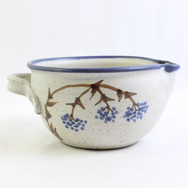 Signed Hand-Painted Studio Pottery Short Decorative Pitcher Flawed