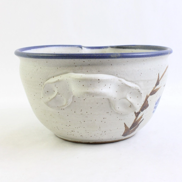 Signed Hand-Painted Studio Pottery Short Decorative Pitcher Flawed