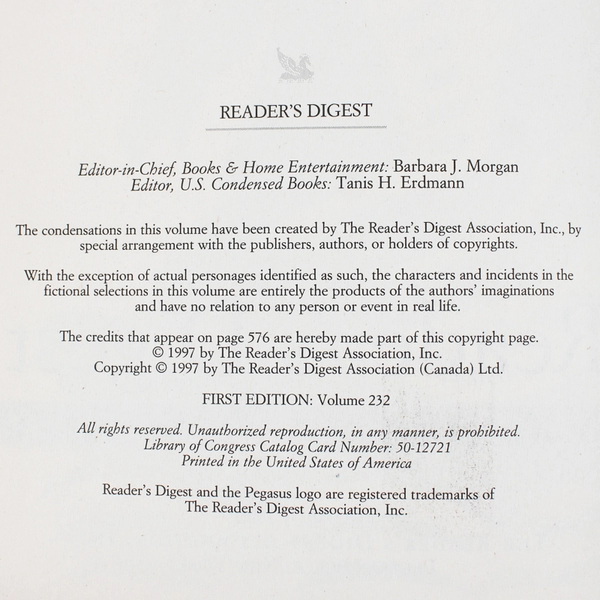 Vintage Reader's Digest Condensed Books Volume 4 1997 Hardcover Dust Jacket