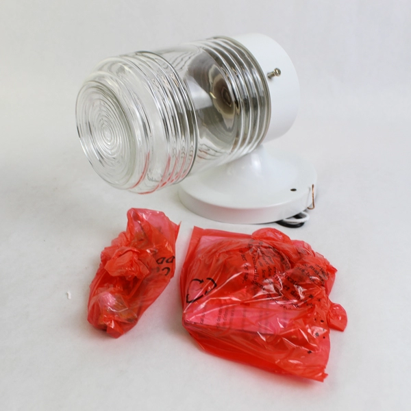 Project Source Wall Lantern Sconce #0156460 White Finish Clear Glass NIB