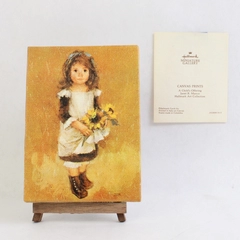 VTG Hallmark Miniature Gallery Canvas Print A Child's Offering by Janet R. Manco