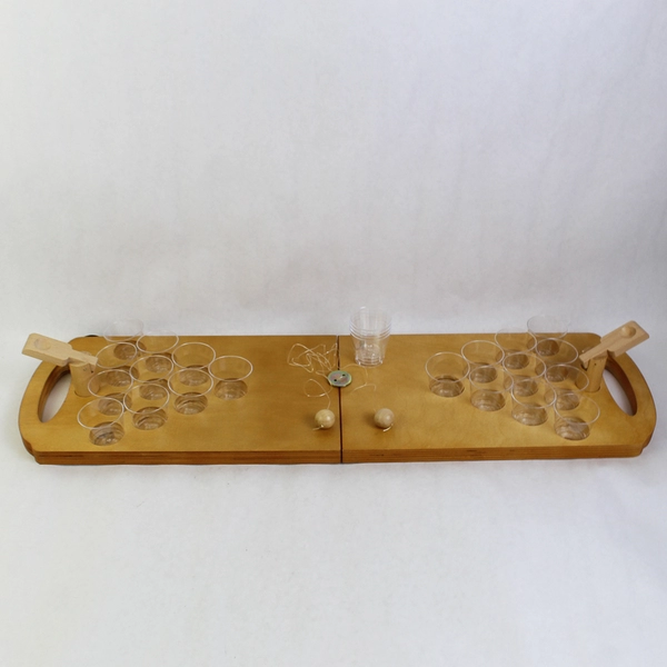 Studio Mercantile Wooden Pong Game Mini Beer Pong Party Set NIB