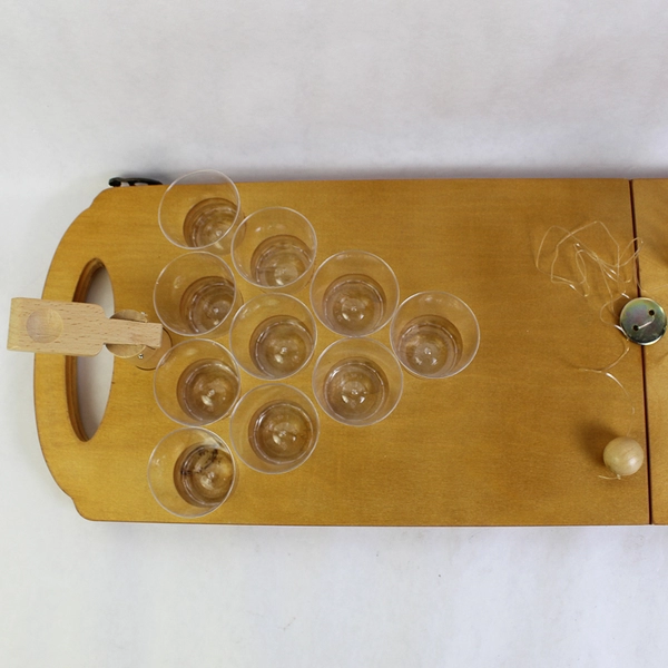 Studio Mercantile Wooden Pong Game Mini Beer Pong Party Set NIB
